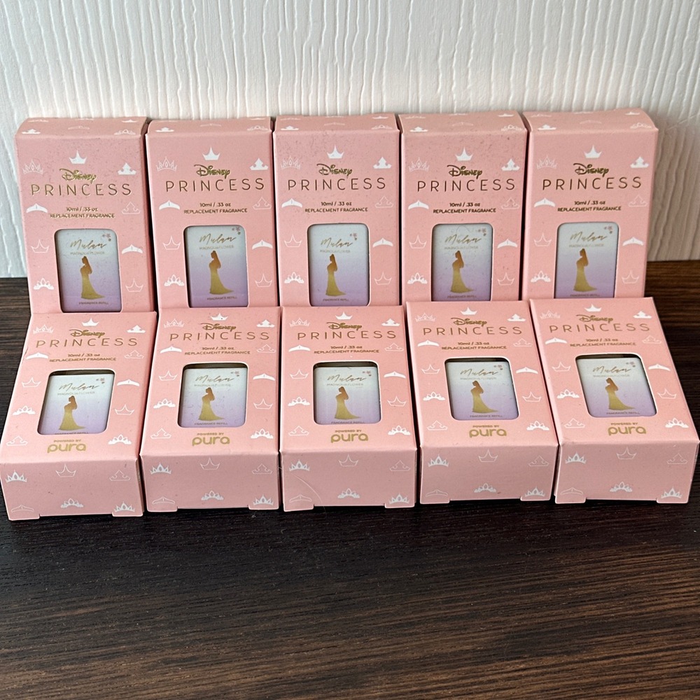 10pk Pura Disney Princess Mulan Magnolia Flower Fragrance Refill 10ml .33oz New